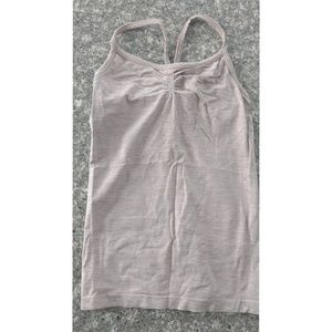 Athleta T-Back Seamless Tank Oatmeal Heather